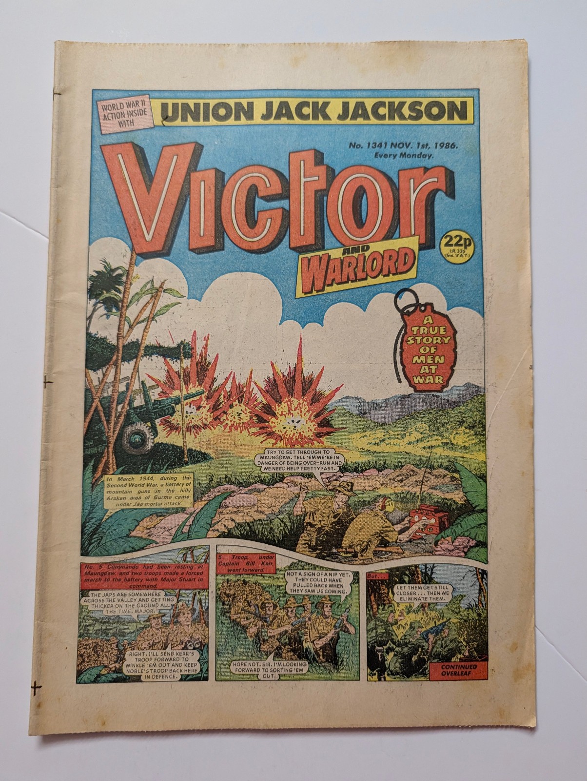 The Victor and Warlord Comic, No 1341, November 1st 1986.