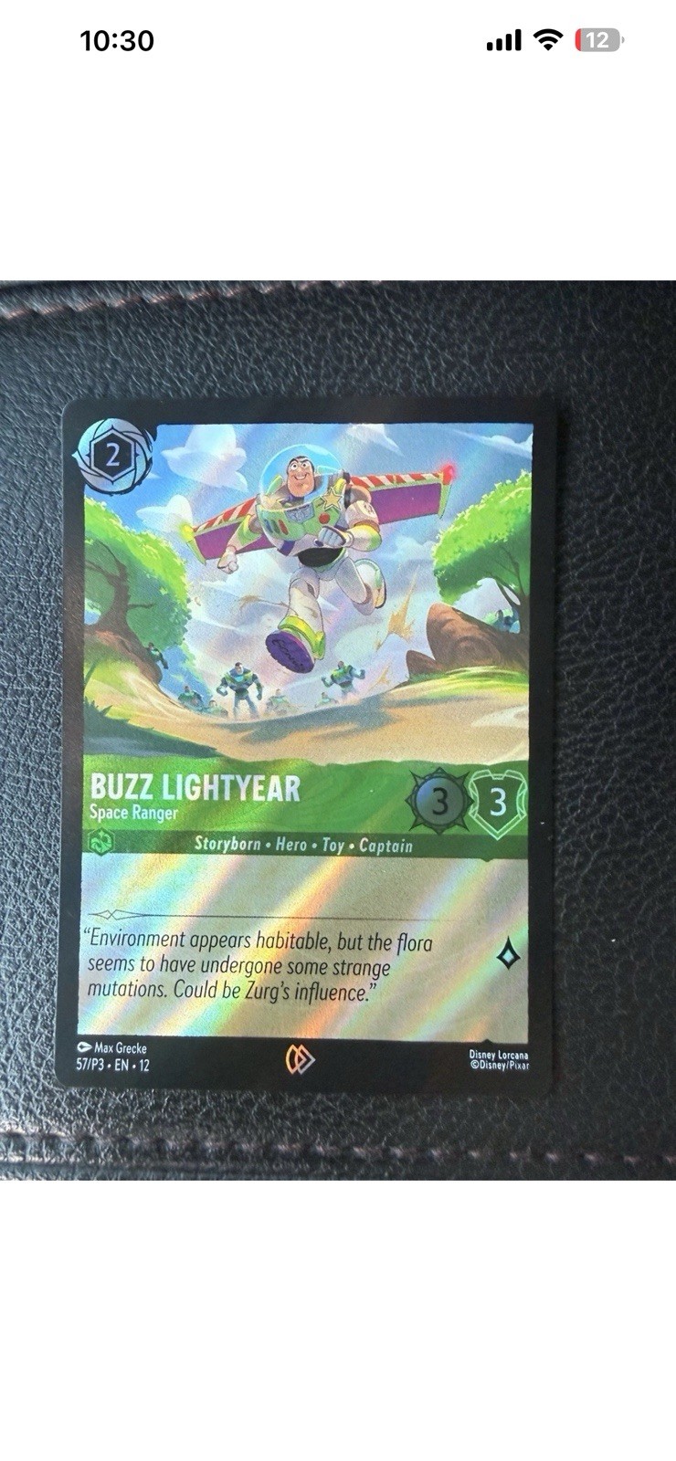 AMC Buzz Lightyear Space Ranger 57/P3 Lorcana Card Toy Story 5 film promo foil