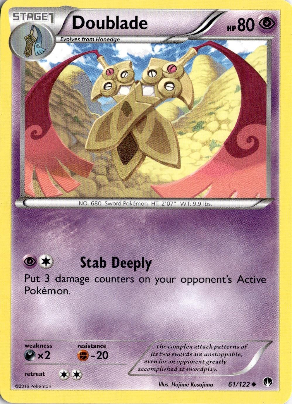 Doublade 61/122 Pokemon Breakpoint non comune giocato moderatamente