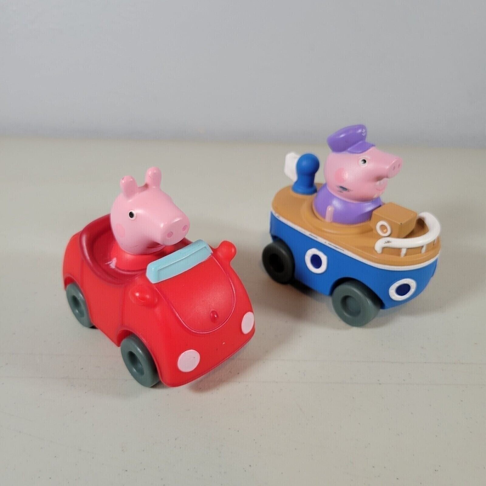 Lotto giocattoli Peppa Pig piccolo passeggino e rimorchiatore TCG giocattoli figure cartone animato multicolore