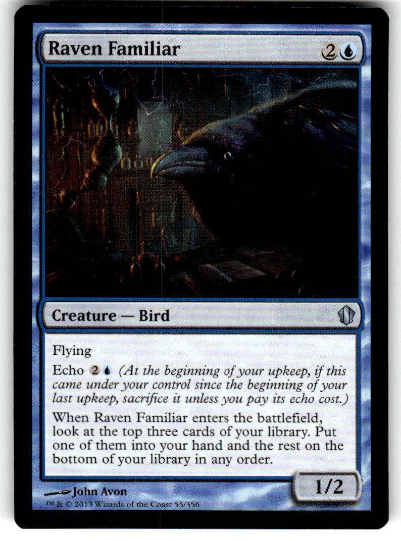 Raven Familiar Commander 2013 55 U Magic: The Gathering quasi nuovo
