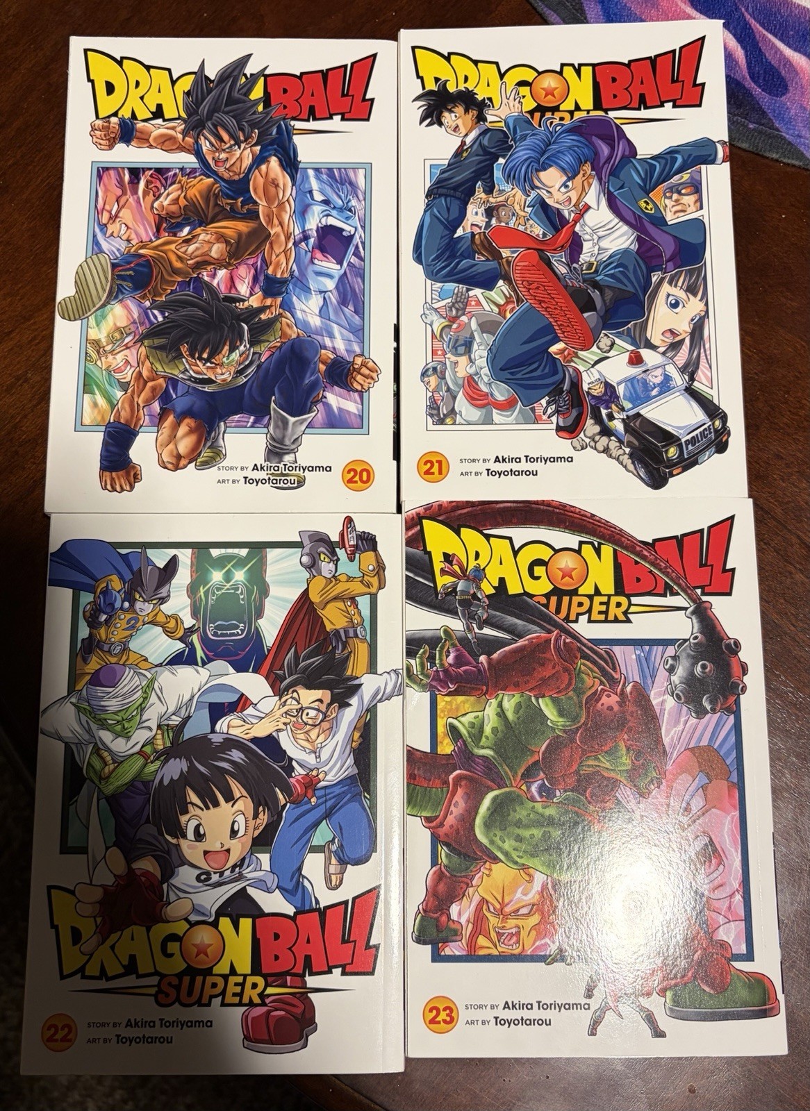 Dragon Ball Super Manga Volume Inglese 20-23 Carte Goku Vegeta Toyotaru Toriyama