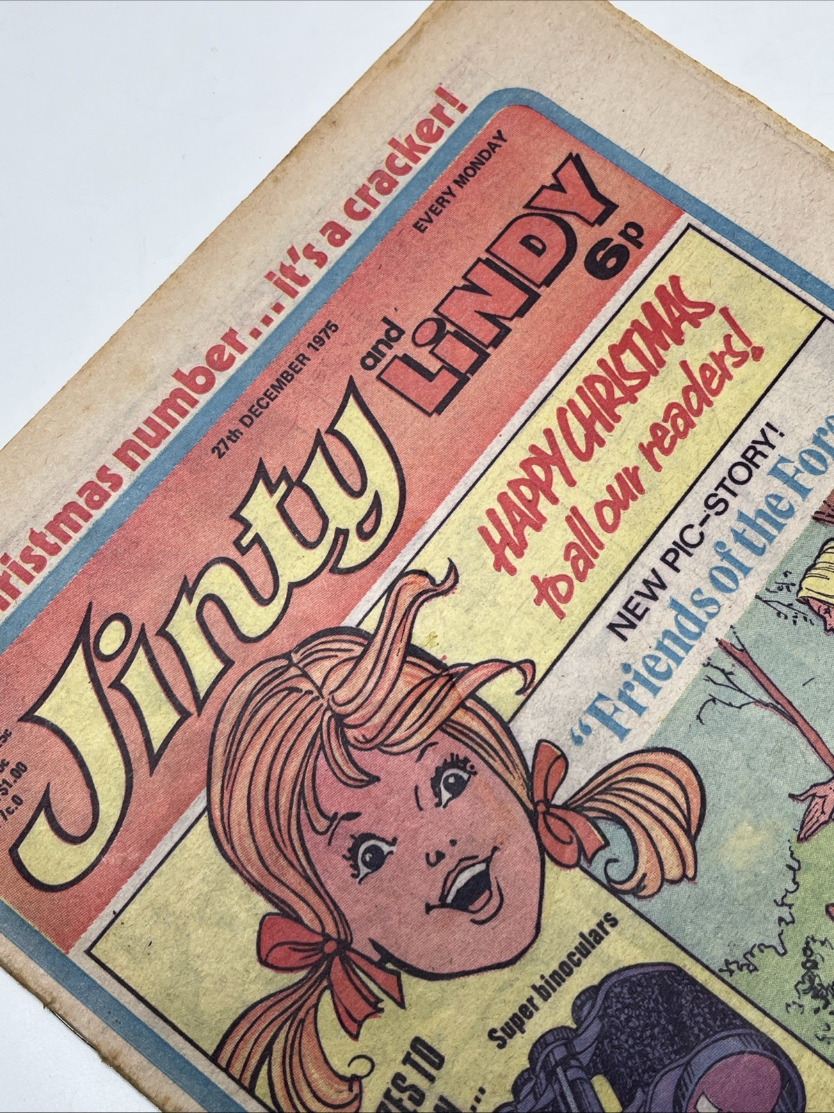 JINTY & LINDY COMIC - CHRISTMAS  ISSUE 1975 - Vintage 70s Girl’s Comics