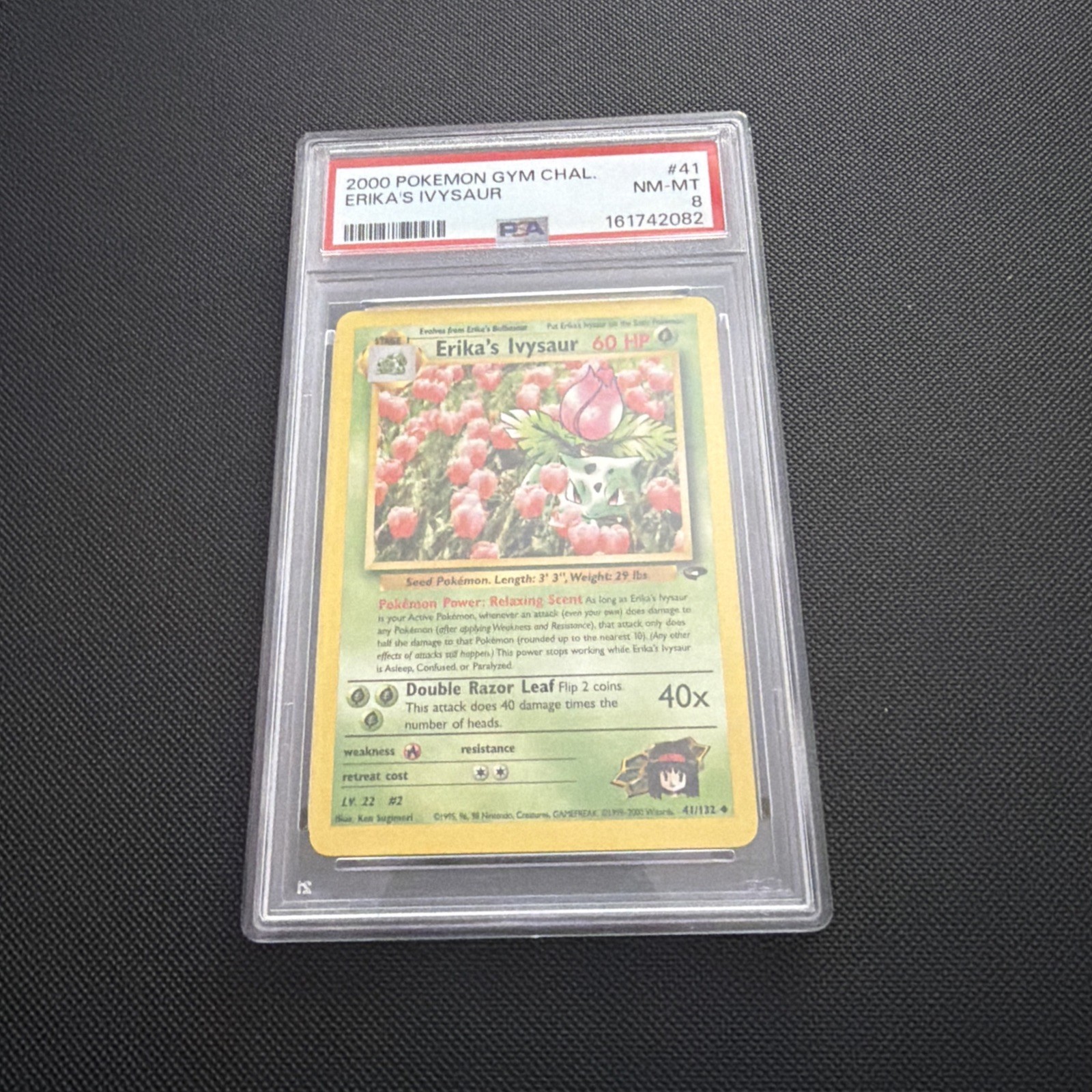 Erika's Ivysaur Gym Challenge Unlimited 2000 Pokemon 41/132 PSA 8