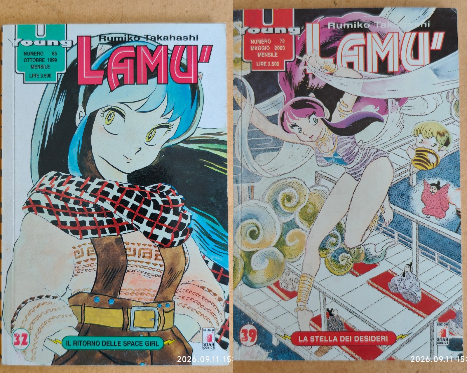 2 LAMÙ STAR COMICS YOUNG N. 32 e 39 Ritorno Space Girl, Stella dei Desideri