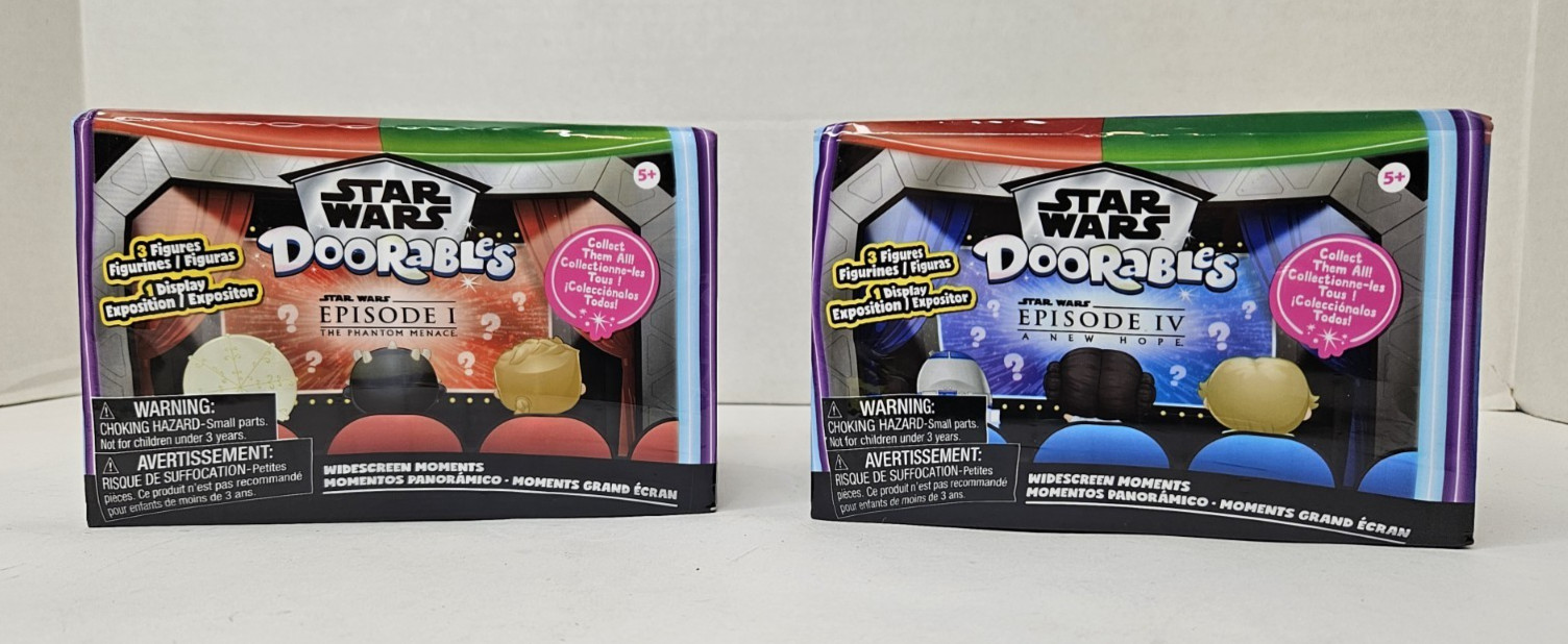 Star Wars Doorables Momenti Widescreen Episodio I e IV lotto di 2 scatole sigillate