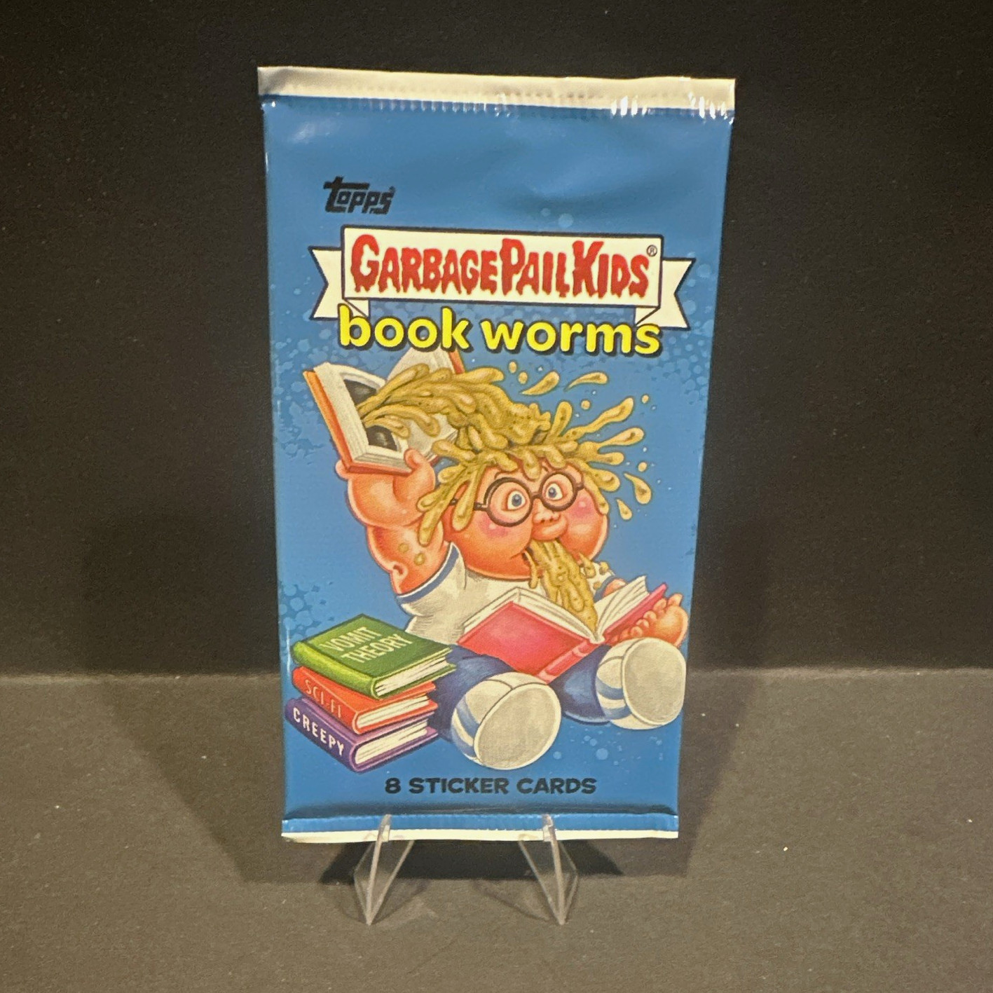 Topps Garbage Pail Kids Book Worms Confezione Adesivi 8 Carte Non Sport