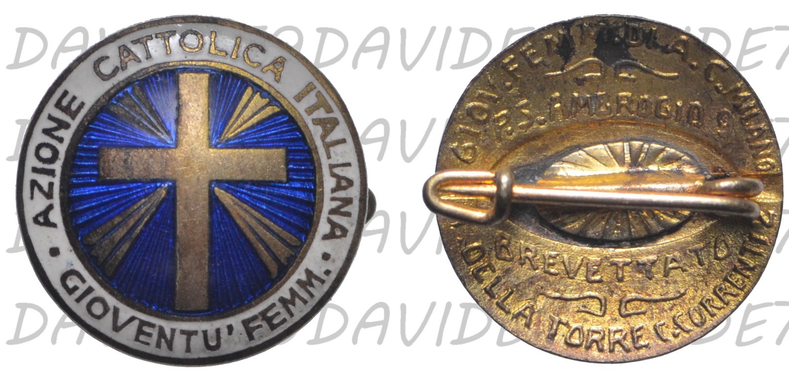 02112] DISTINTIVO SPILLA PIN - AZIONE CATTOLICA ITALIANA GIOVENTU FEMMINILE
