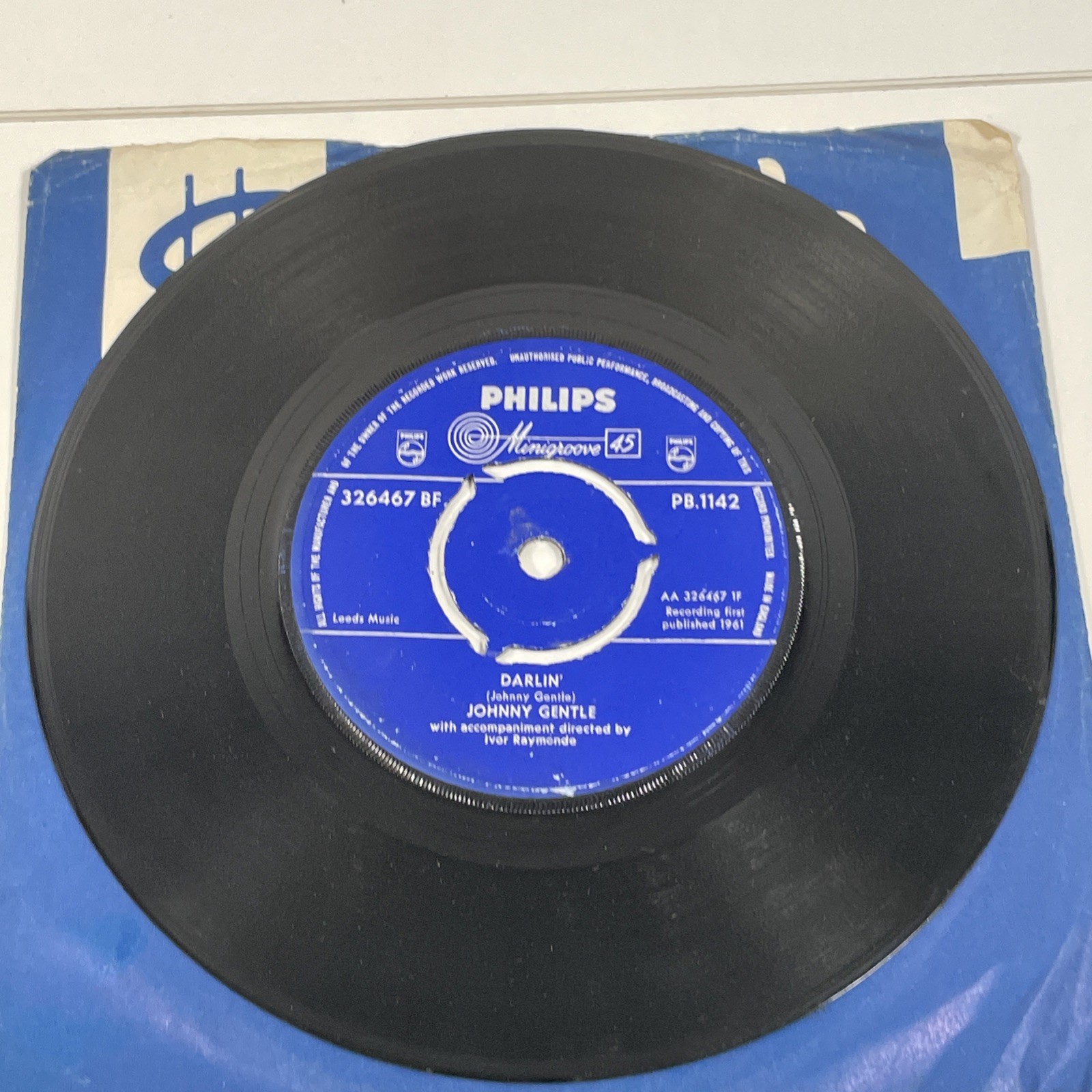 Johnny Gentle Darlin 7” Single Vinyl Record 45rpm Pick A Star Philips