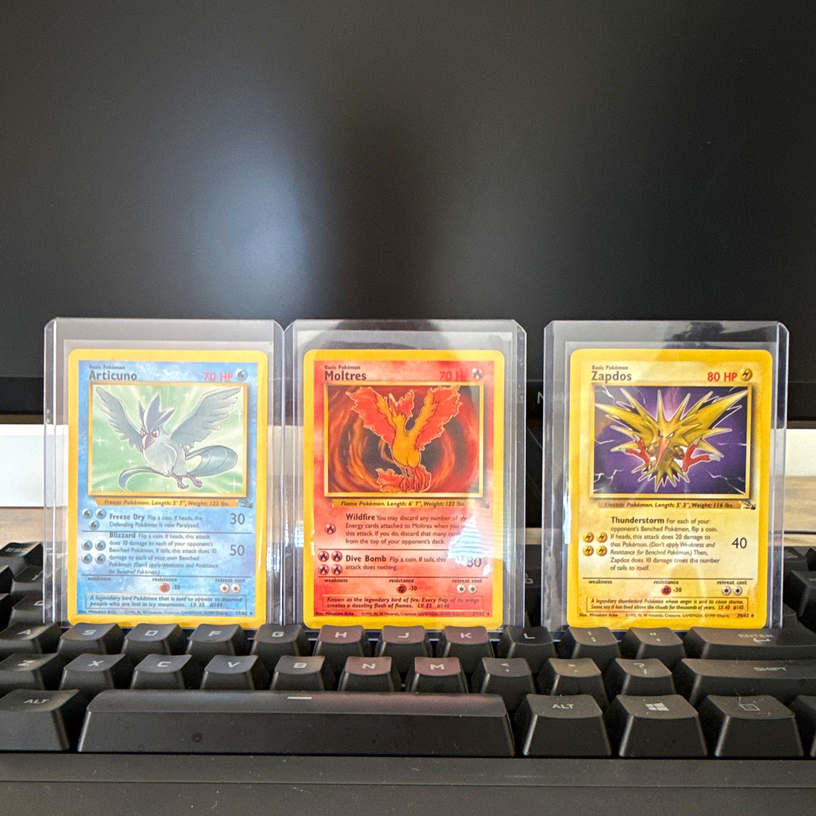Wizards of the Coast Pokemon Fossil Non-Holo 3-Card Legendary Birds Lot