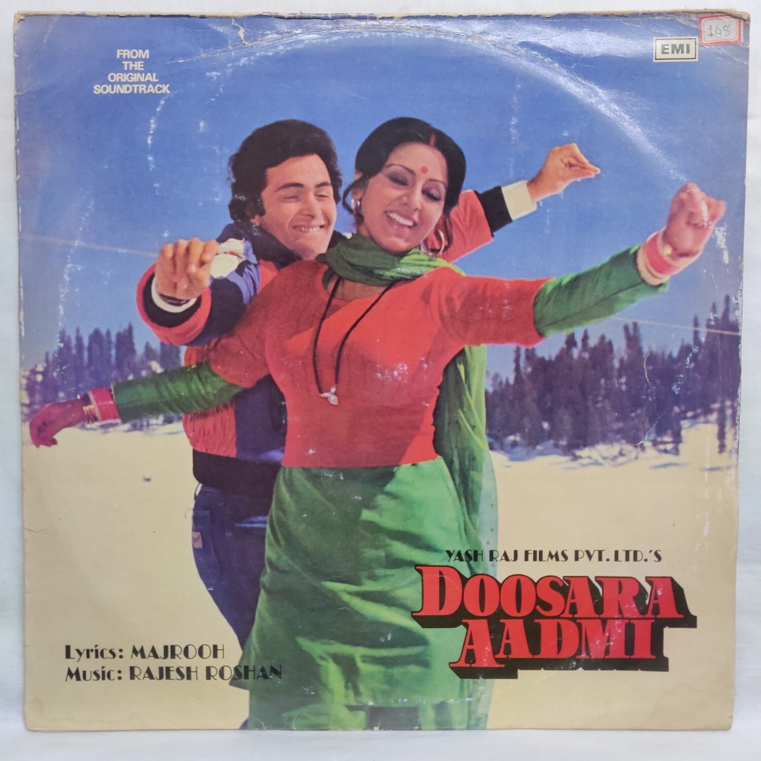 Doosara Aadmi LP Vinyl Record Rajesh Roshan Bollywood 1977 Hindi Film Ost Indian