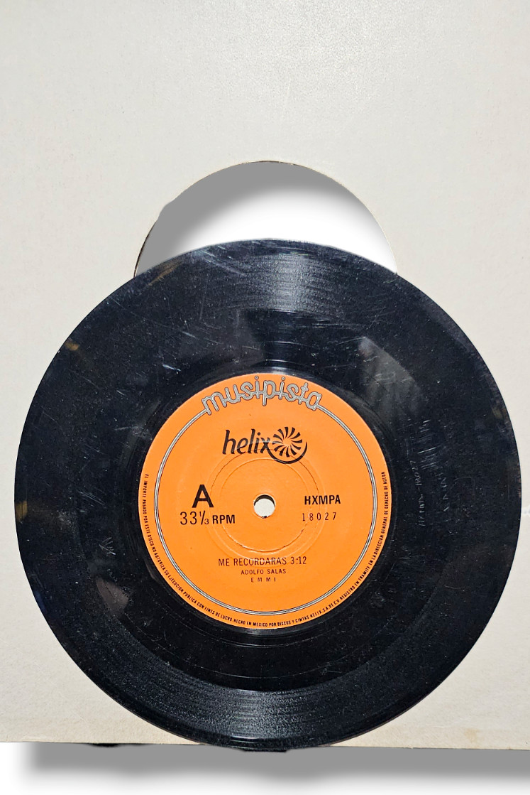 Adolfo Salas Tomas Mendez 7'' Vinyl Mexico Me Recordaras A los Cuatro Vientos