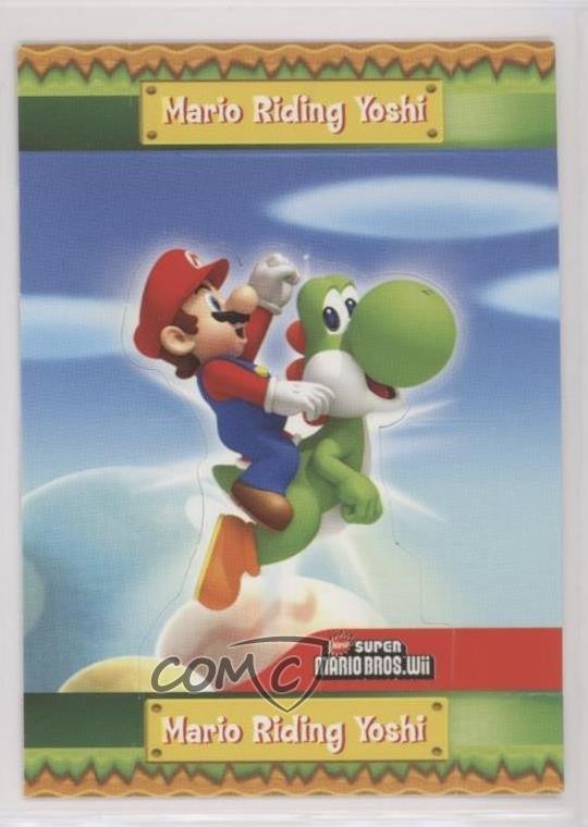 2010 Enterplay Super Mario Bros Wii Standee Mario Riding Yoshi #S5 0ad