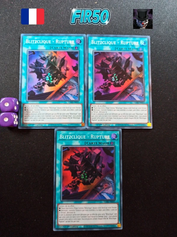 CORI-FR051 français 🇫🇷 
Super Rare 🔘 #fir_5C 
3 x Blitzclique - Rupture