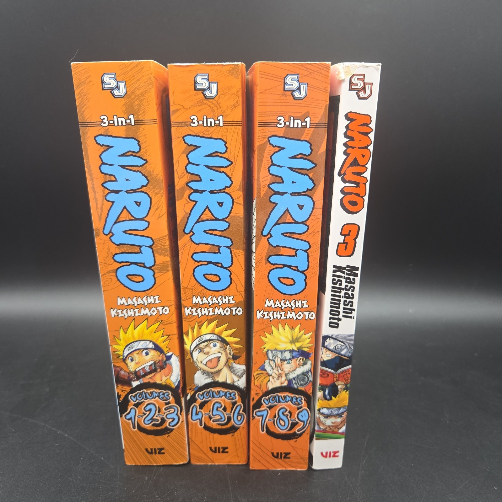 Naruto 3 in 1 Manga Omnibus Lotto Volumi 1 2 3 4 Inglese Shonen Jump Viz Media