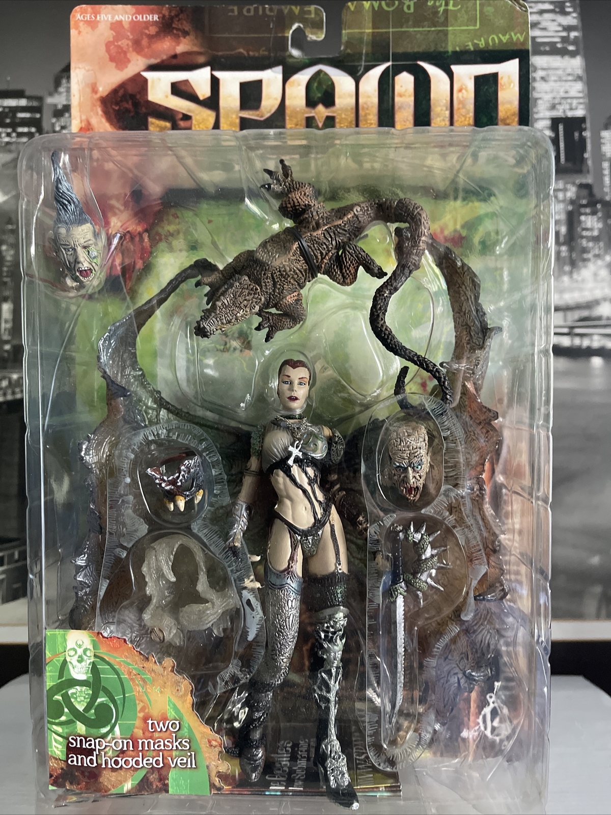 Figurina vintage McFarlane Toys Spawn Dark Ages The Negromancer serie 14 nuova 1999 nuova con scatola