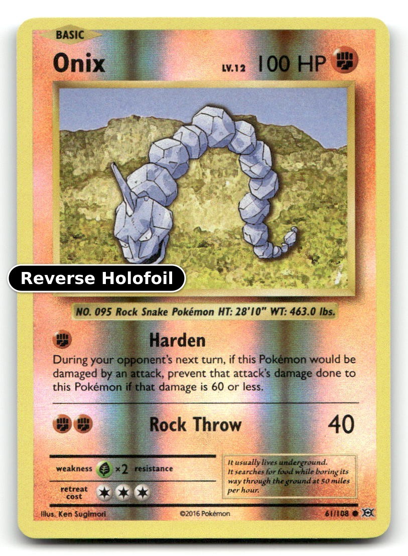 Onix Reverse Holofoil XY - Evoluzioni 61/108 LP Pokemon