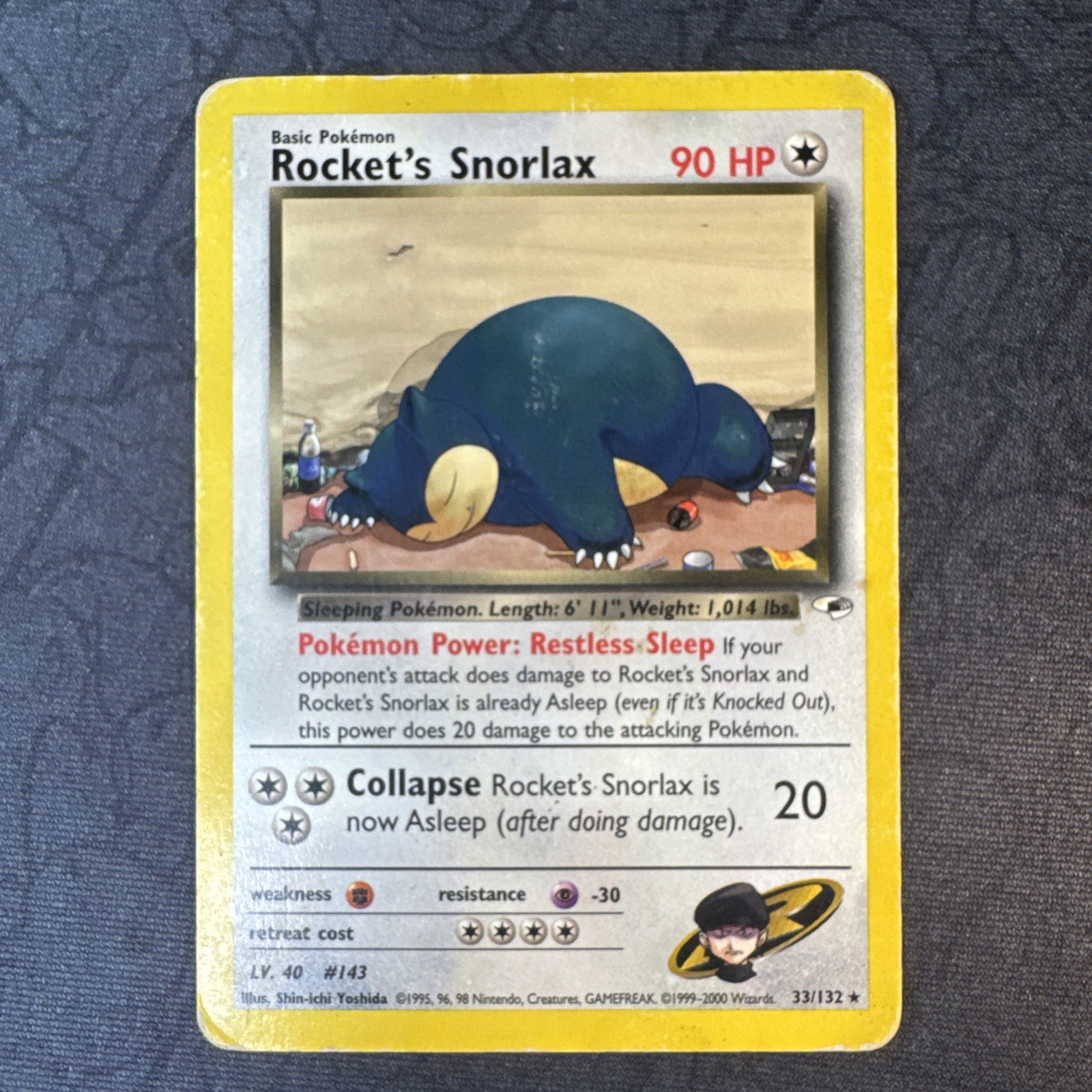 Rocket's Snorlax 033/132 Eroi della Palestra Pokemon Regolare