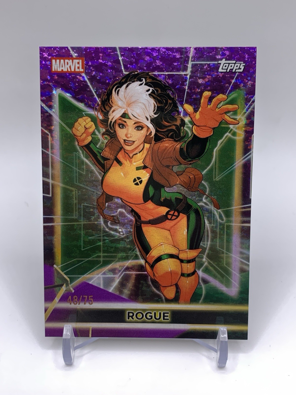 Rogue 2026 Topps Marvel Neon #52 PURPLE SPARKLE FOIL /75 X-MEN 🔥