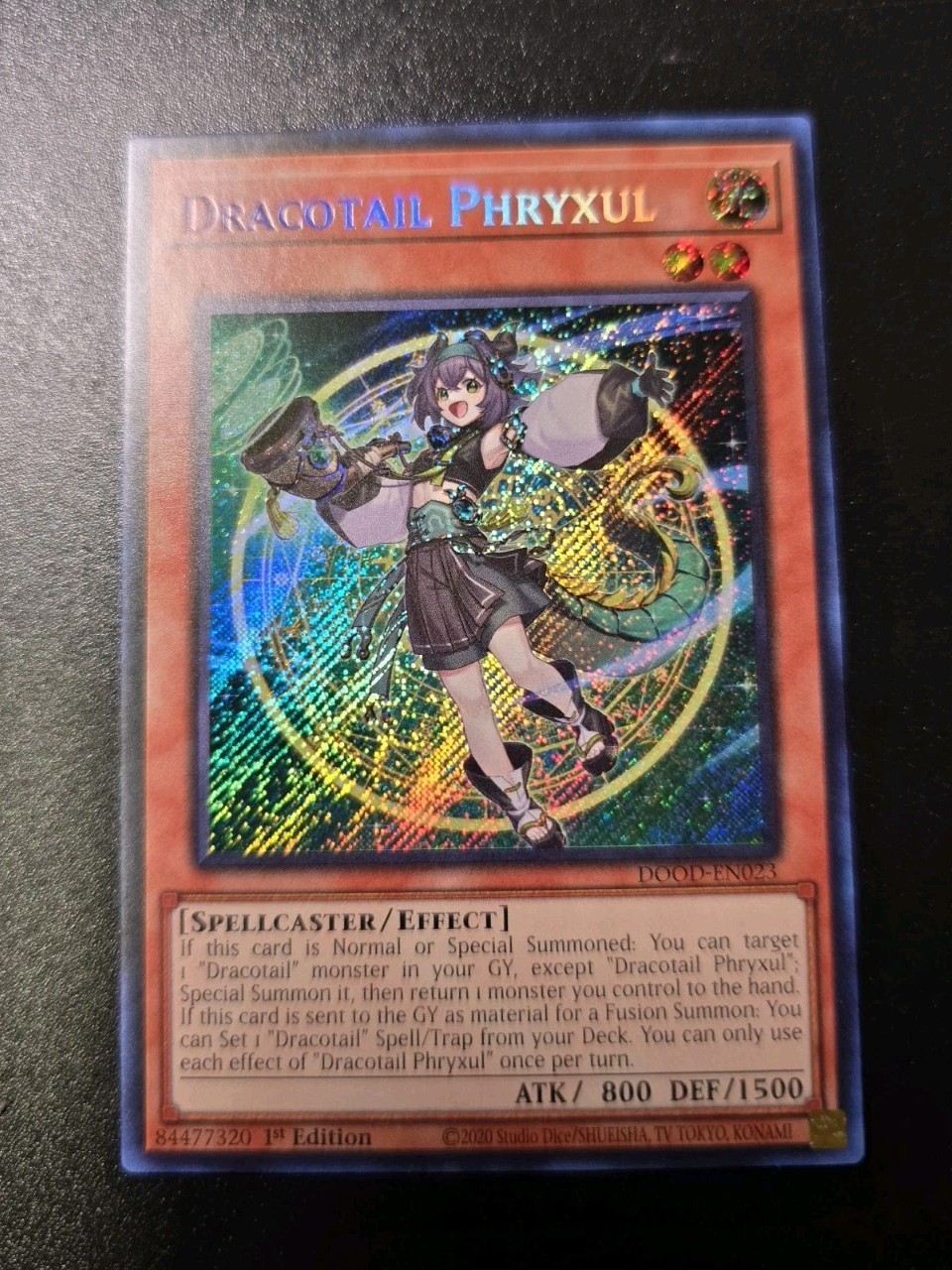 Dracotail Phryxul DOOD-EN023 Yugioh Doom of Dimensions 1st Edition
