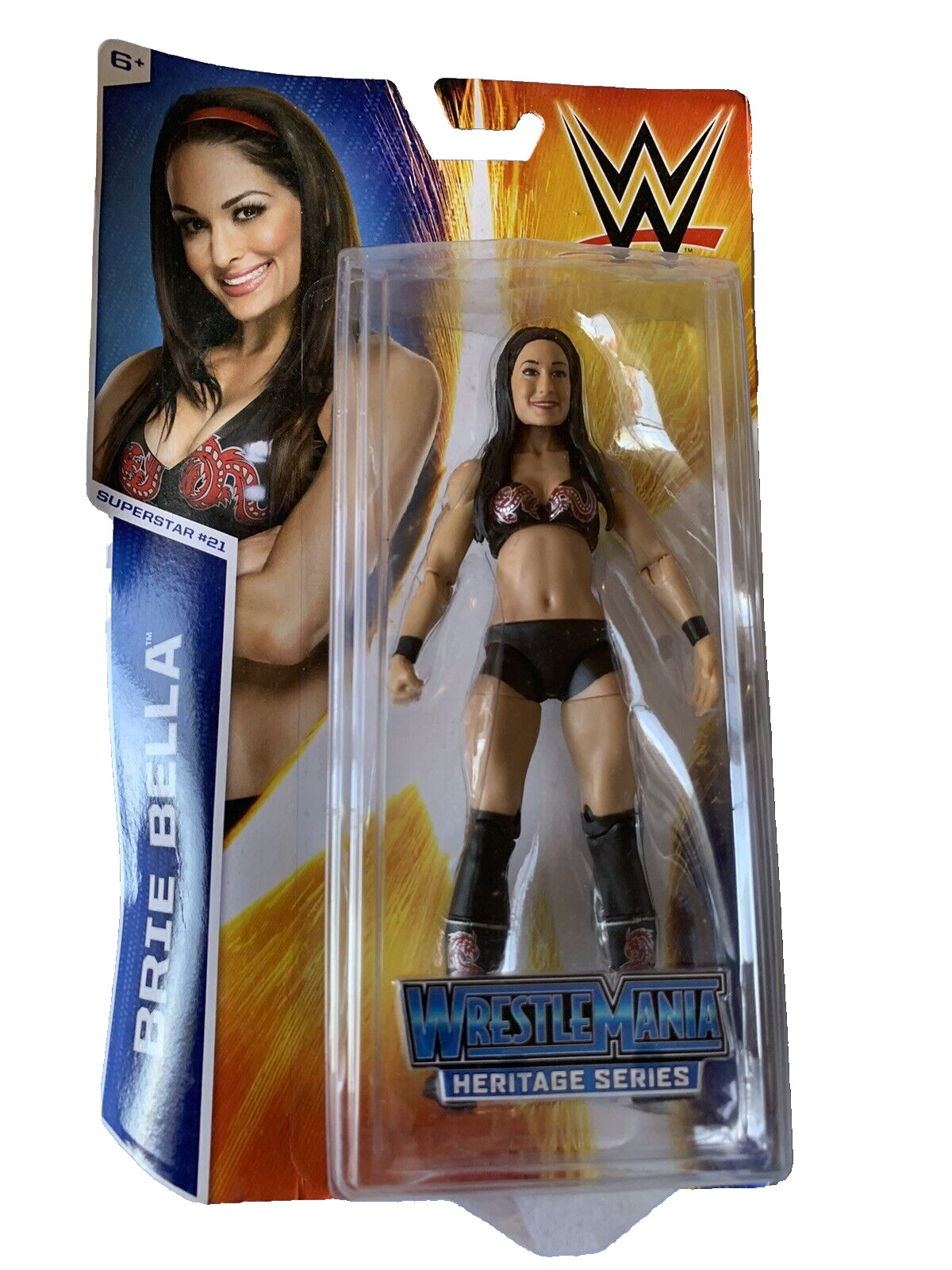WWE Mattel Brie Bella Diva Superstar 21 WrestleMania Heritage Series LEGGI
