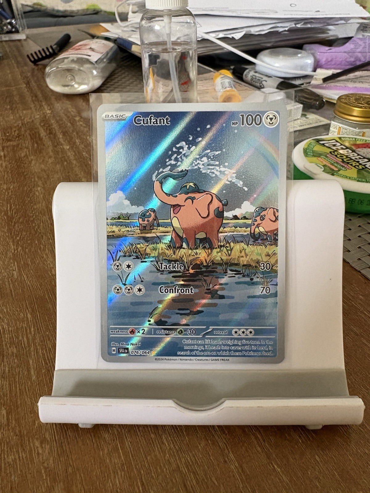 Cufant 076/064 Sv: Favola Avvolta Holo Illustrazione Pokémon Raro TCG NM Inglese 