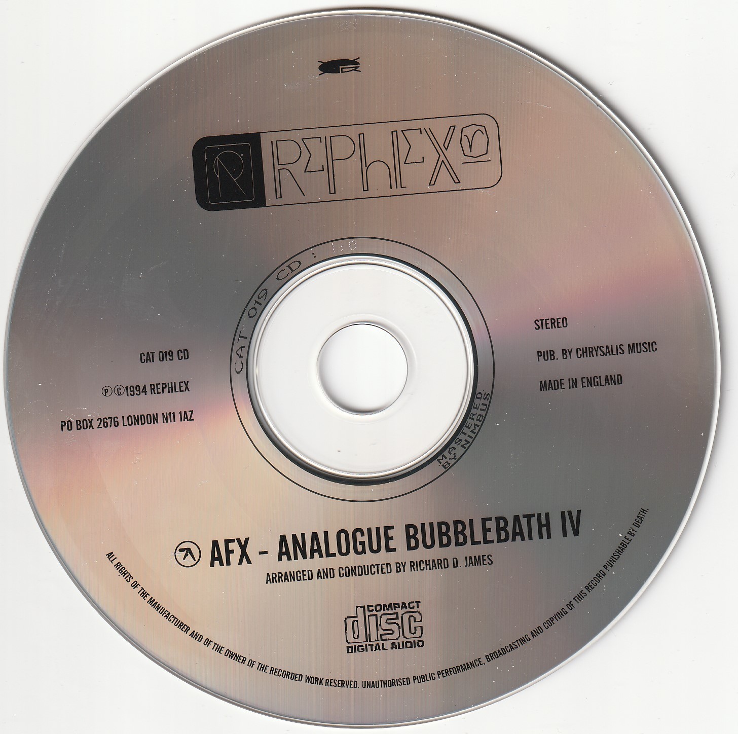AFX {Aphex Twin} - Analogue Bubblebath 4 (CD, 1994) UK Import, DISOC ONLY!