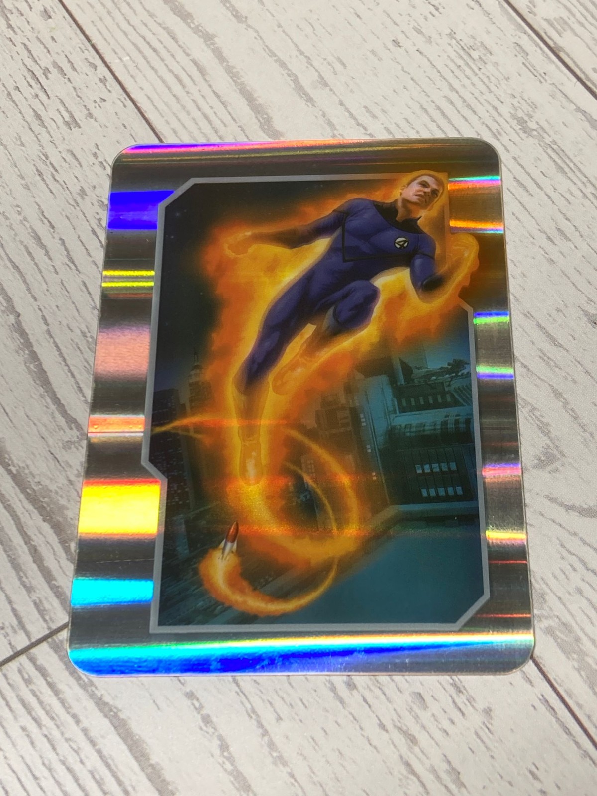 2005 Marvel Fantastic 4 Holo-Celz #7 Inserto Trading Card Torcia Umana