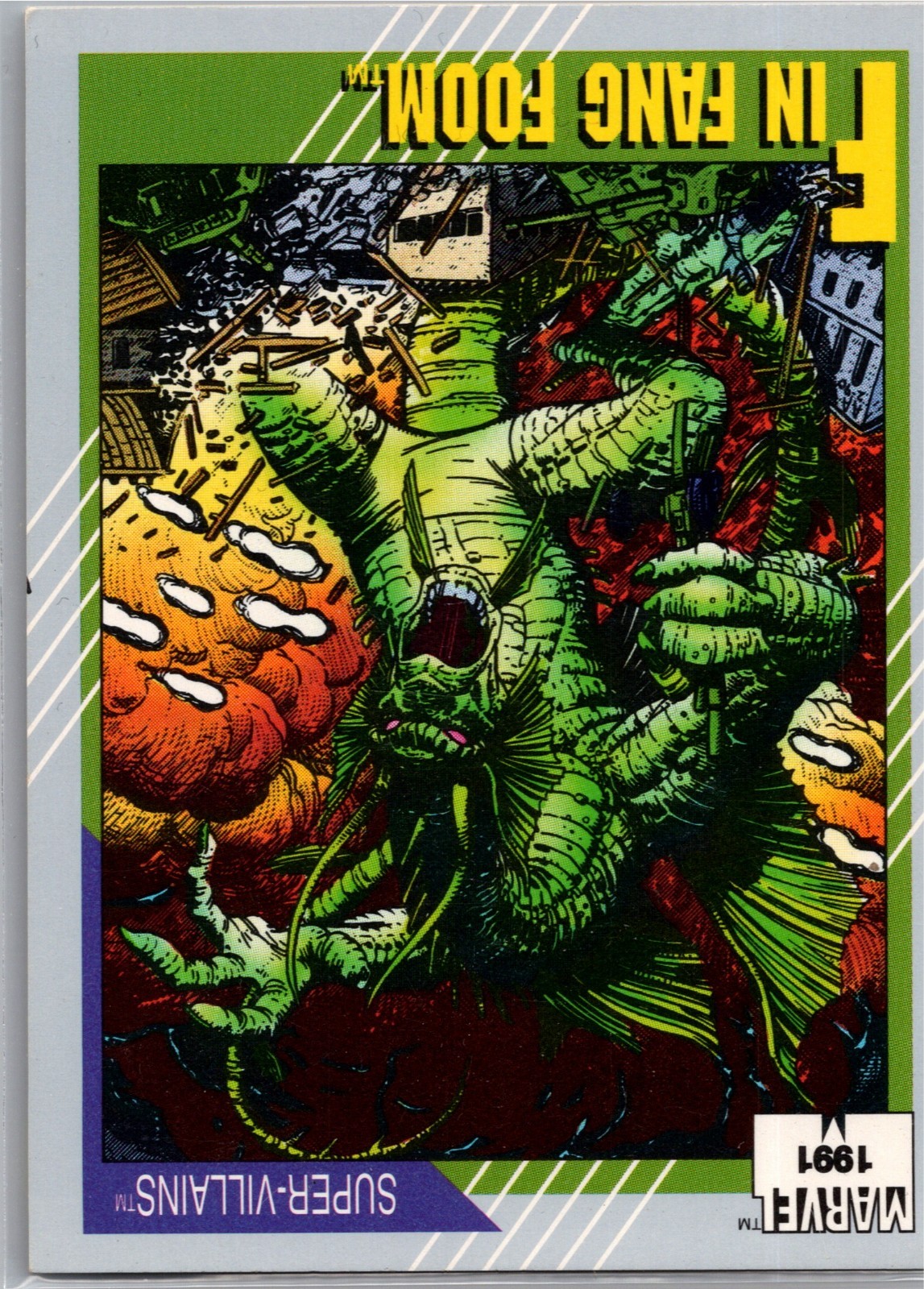 1992 Impel Marvel Universe Serie III Fin Fang Foom #156 Trading Card