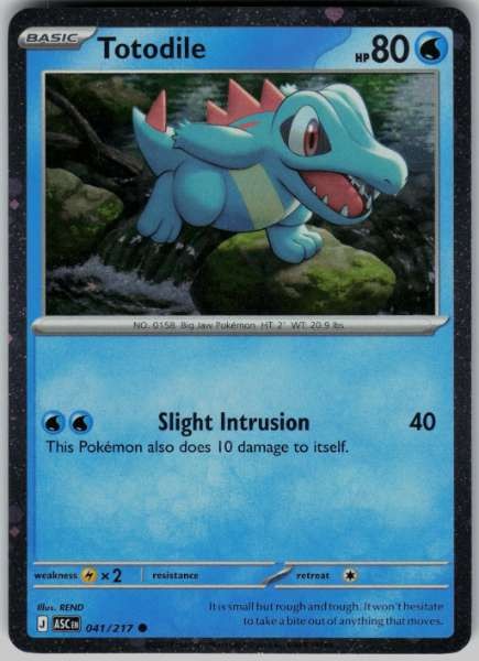 Totodile (Cosmos Holo) 041/217 Ascended Heroes Holo quasi nuovo Pokemon TCG