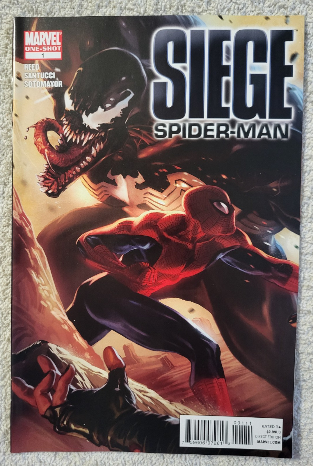 Siege: Spider-Man #1 One-Shot Marvelc Comics 2010 Venom Cover