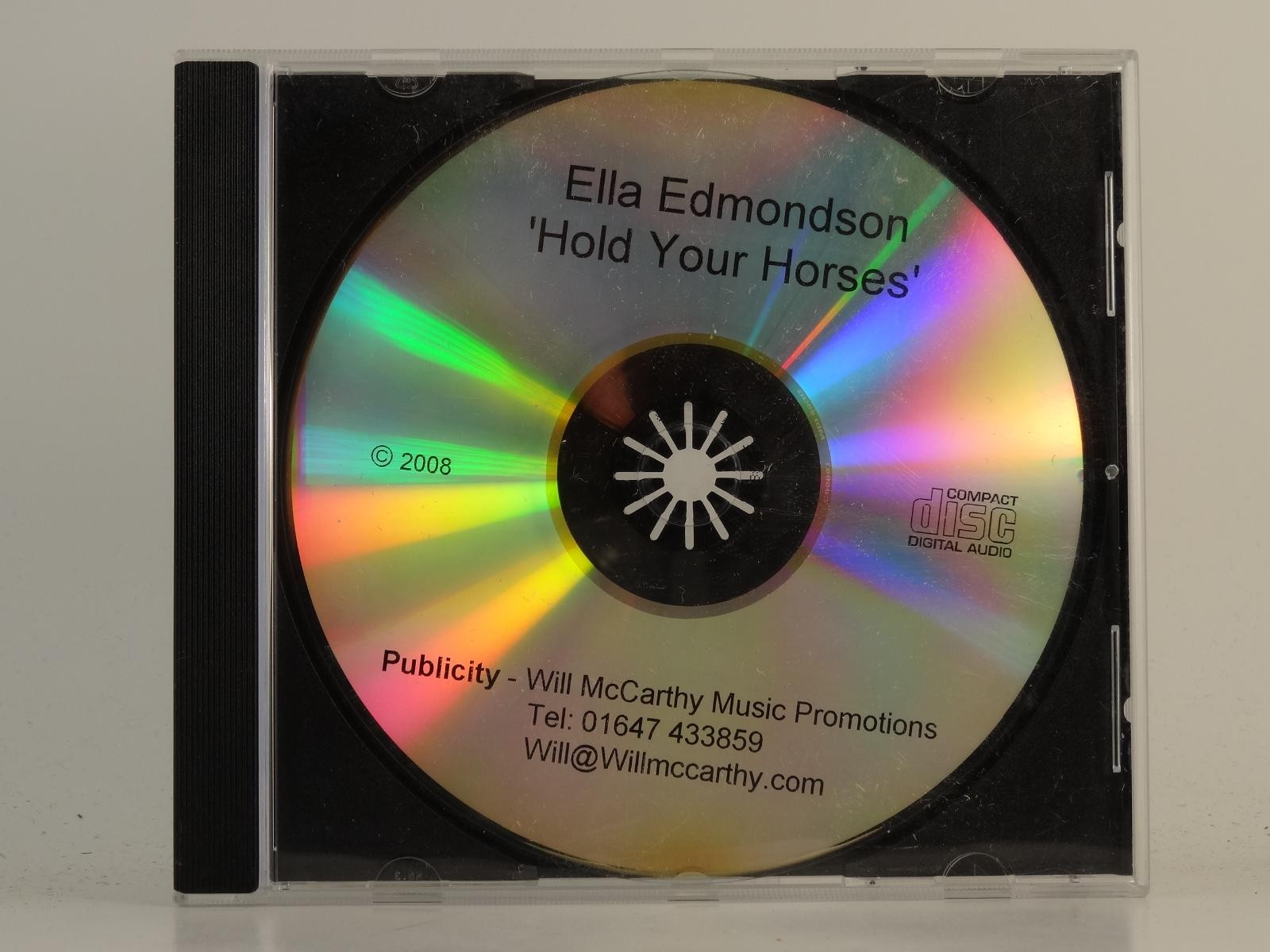 ELLA EDMONDSON HOLD YOUR HORSES (H1) 1 Track Promo CD Single plus Plastic Sleeve