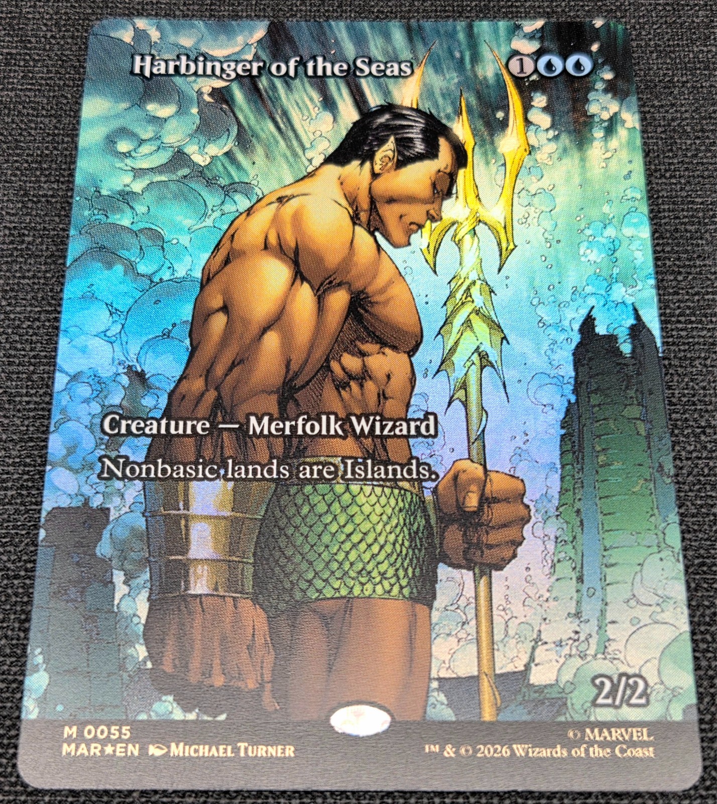 Magic Gathering MTG: Marvel Eternal Harbinger of the Seas Borderless #0055 FOIL