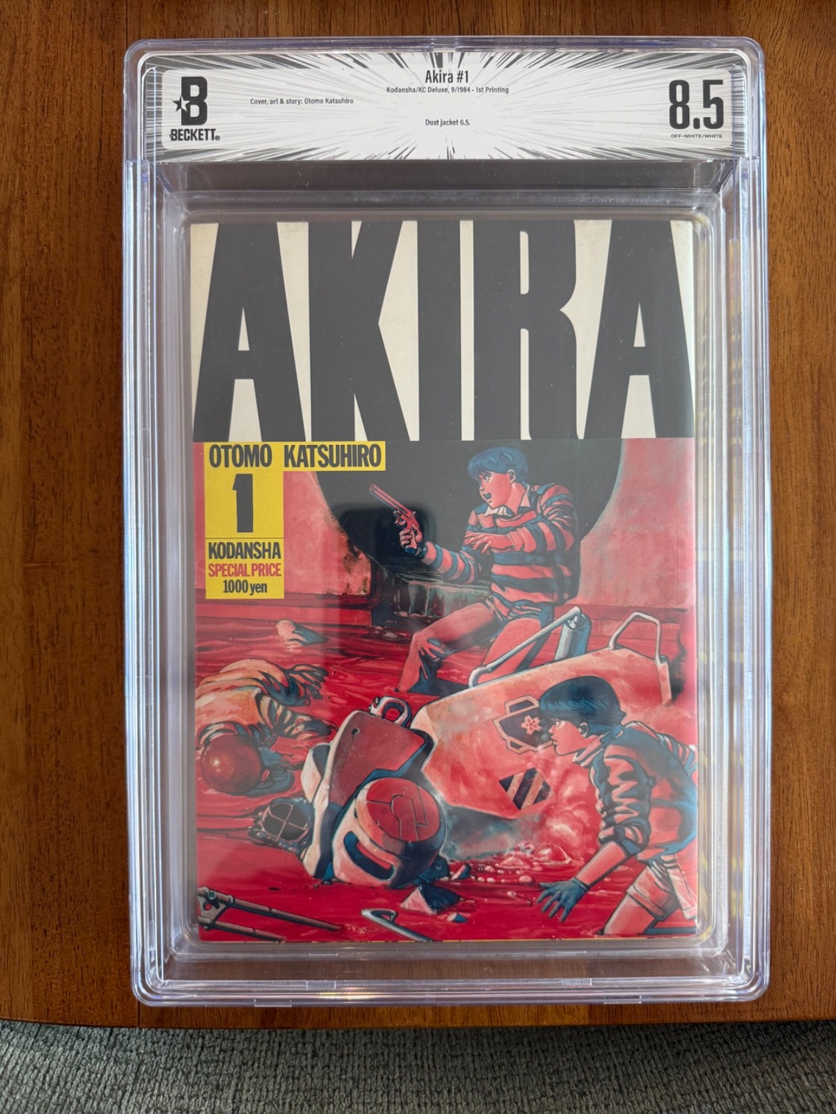 BGS 8.5 Akira Vol 1 #1 prima stampa 1984 Kodansha manga fumetto con giacca antipolvere