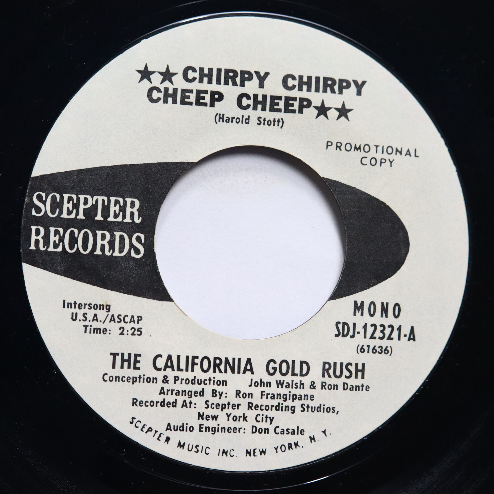 THE CALIFORNIA GOLD RUSH - CHIRPY CHIRPY CHEEP CHEEP  - ROCK 45 *PROMO*