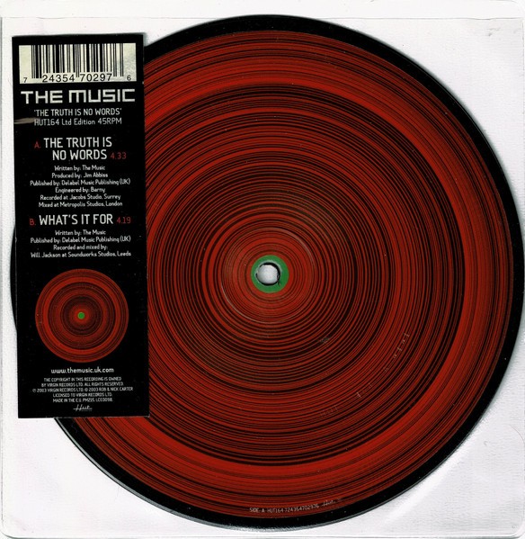 The Music - The Truth Is No Words (7", Ltd, Pic) (Very Good Plus (VG+)) - 365911