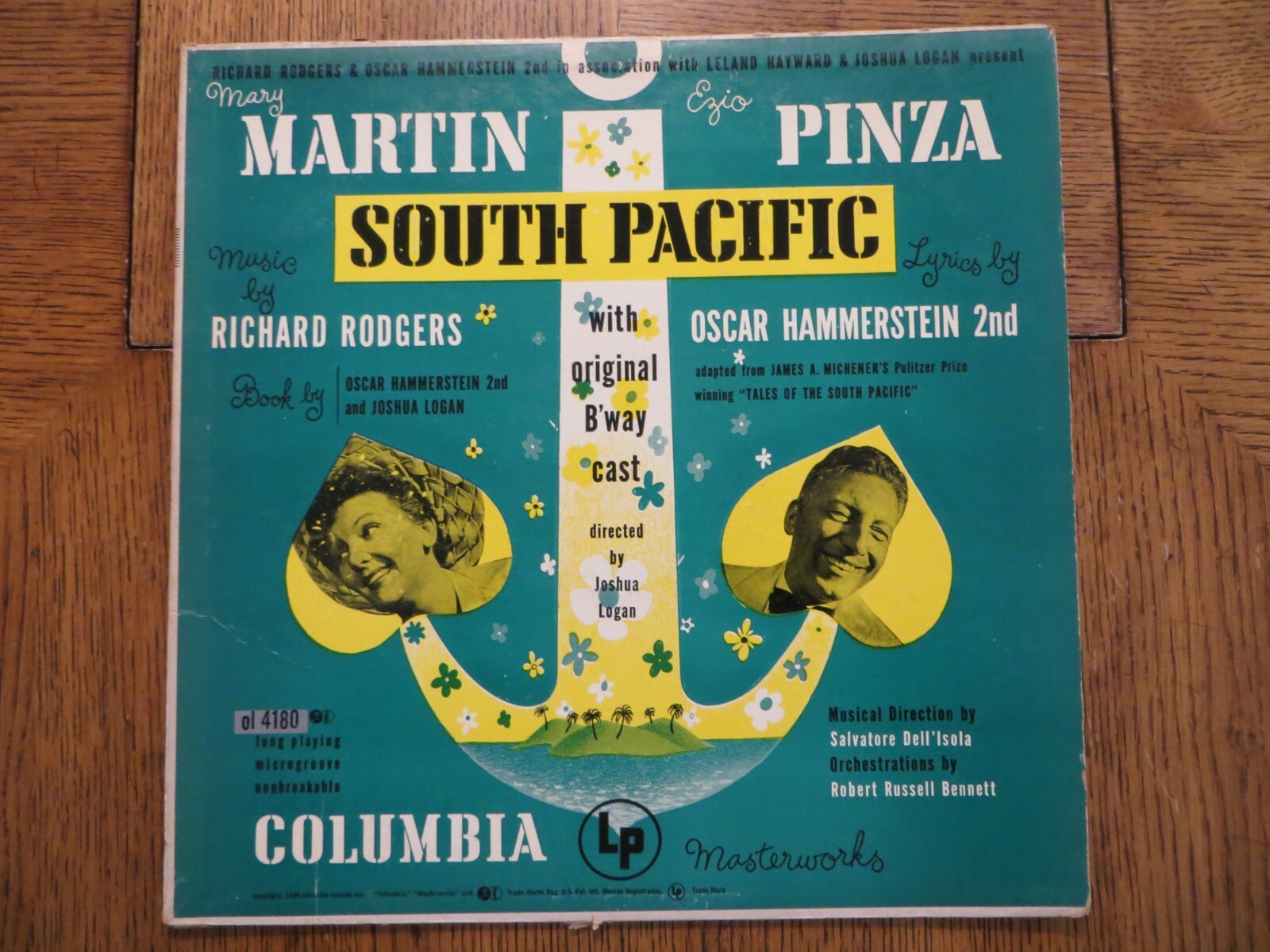 Rodgers & Hammerstein - South Pacific - 1955 - Columbia OL 4180 Vinyl LP VG/G+!!