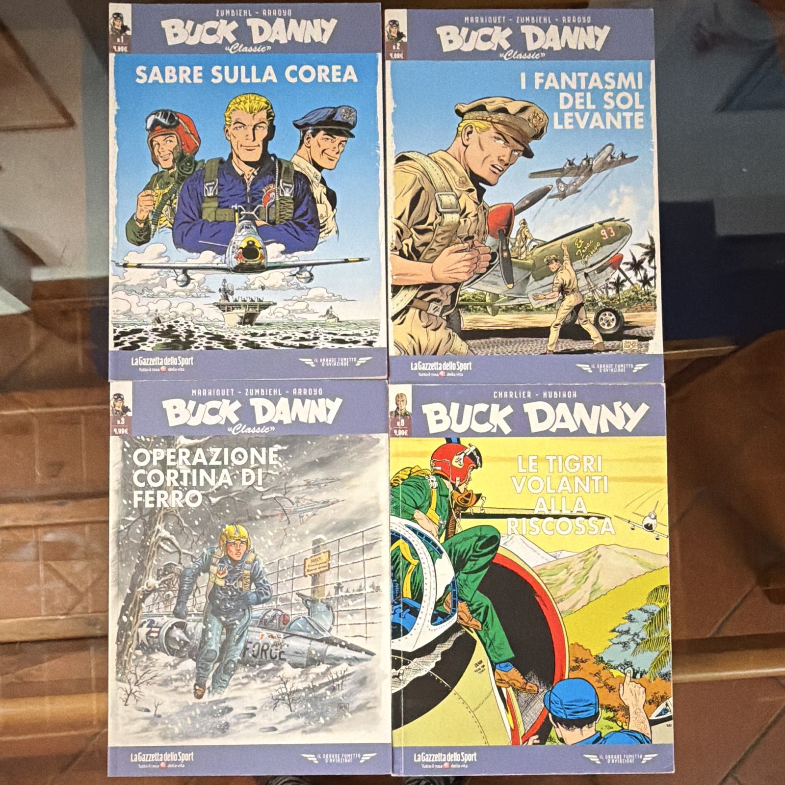 La Gazzetta dello Sport Buck Danny Classic lotto 4 fumetti in italiano: Sabre