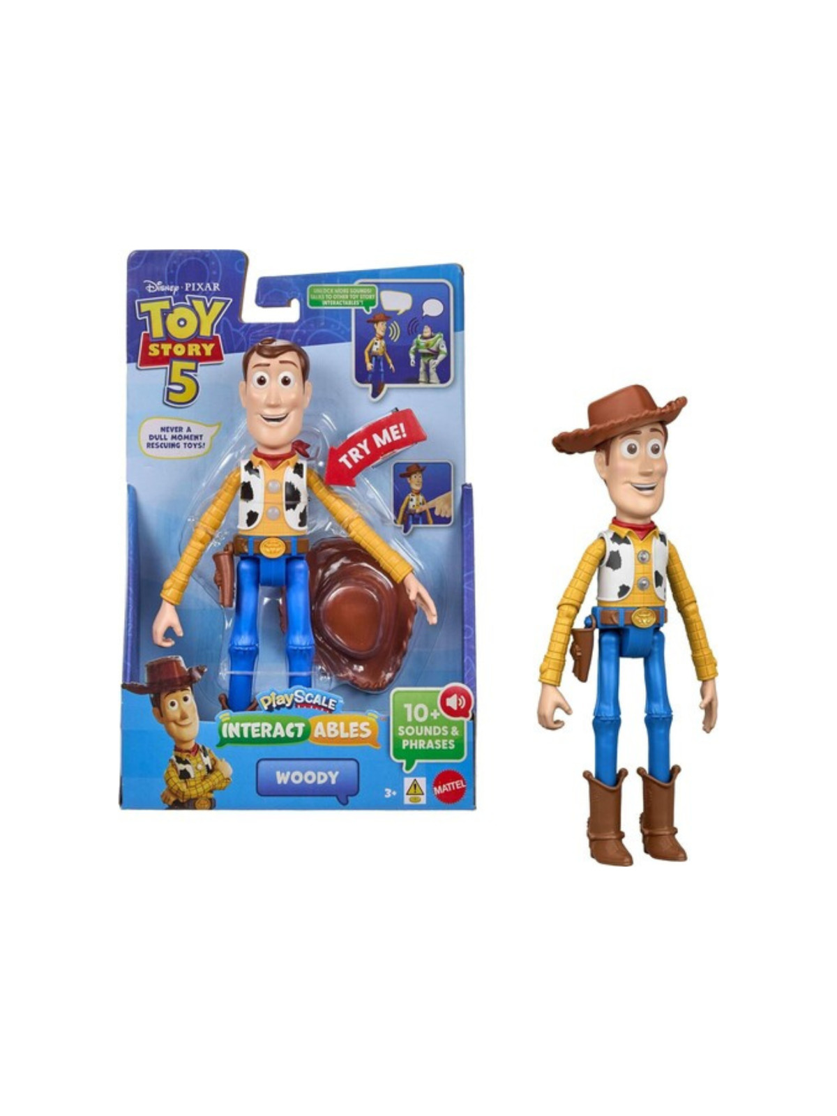 Pixar Toy Story 5: Figura in legno da 7", scala di gioco interattivabile