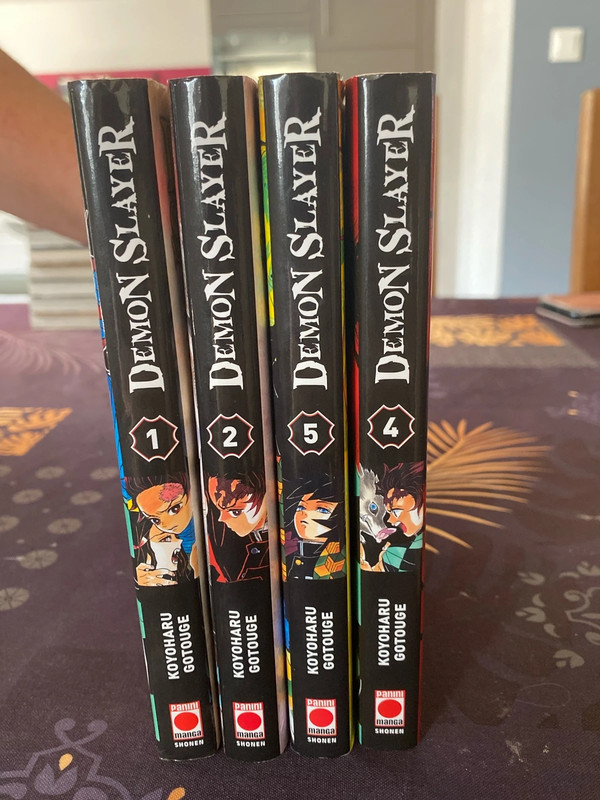 Lot de 4 mangas Démon Slayer