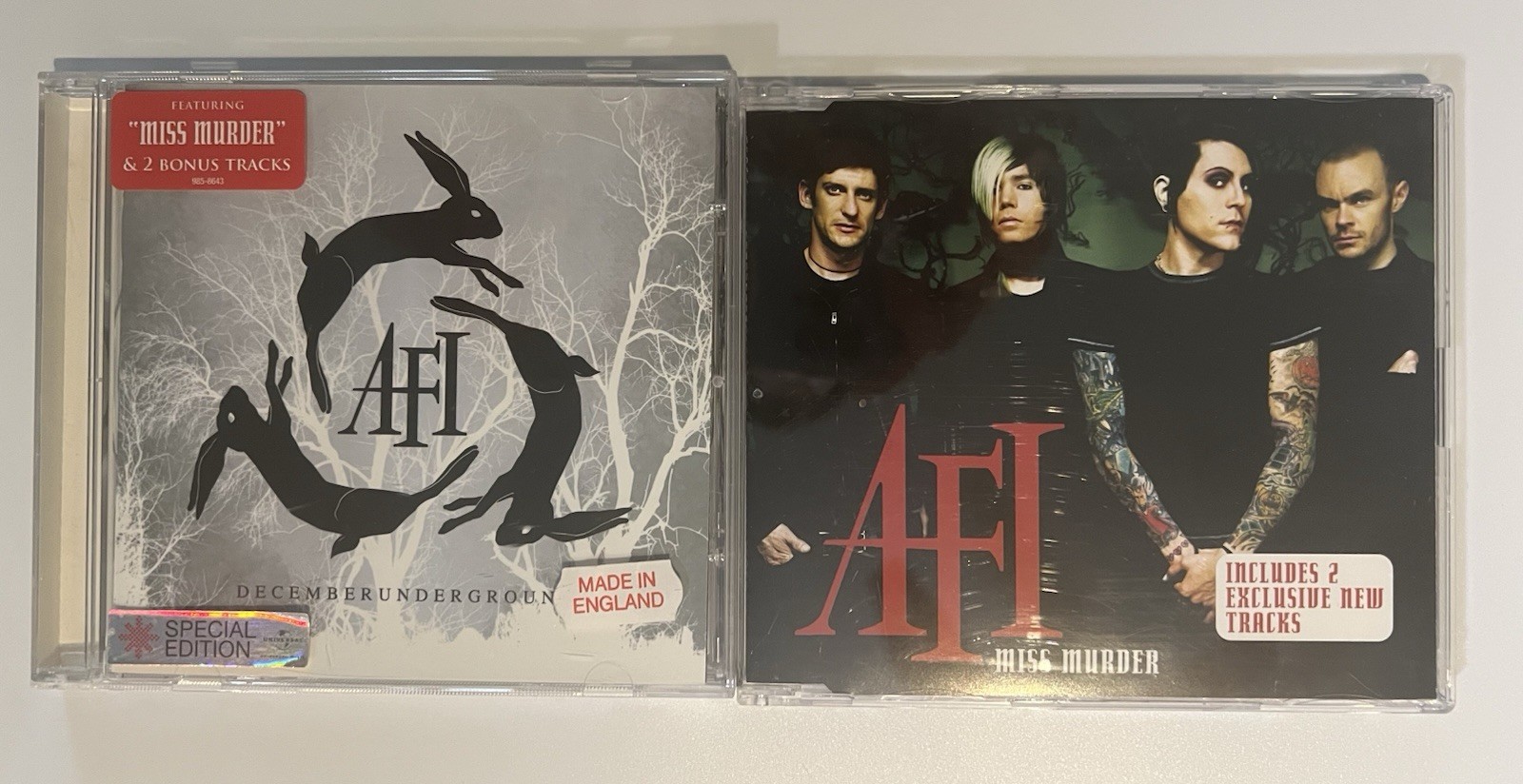 AFI Decemberunderground UK Bonus CD + Miss Murder CD Single 2 CD Lot Tested