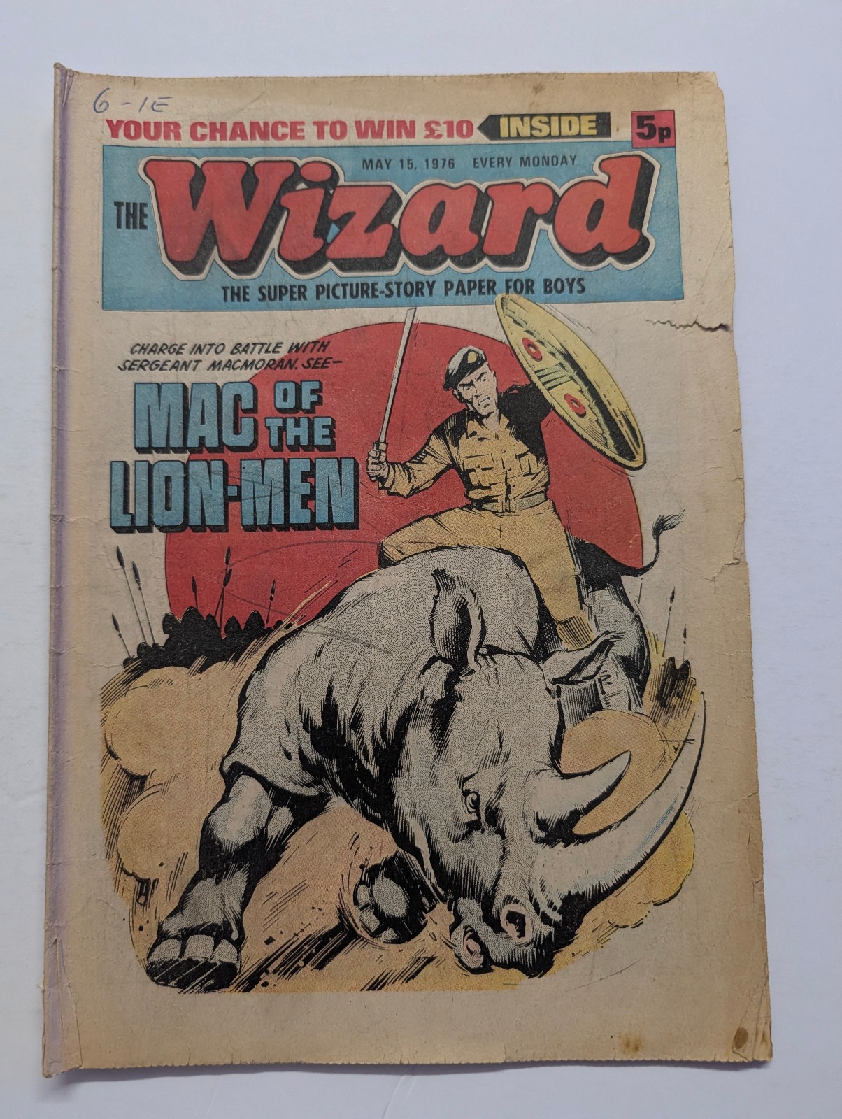 The Wizard Comic, May 15th 1976.