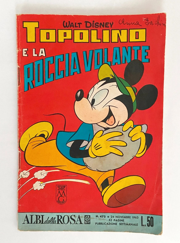 Topolino e la roccia volante n.472 del 24 novembre 1963 di Walt Disney, 24/11/1963