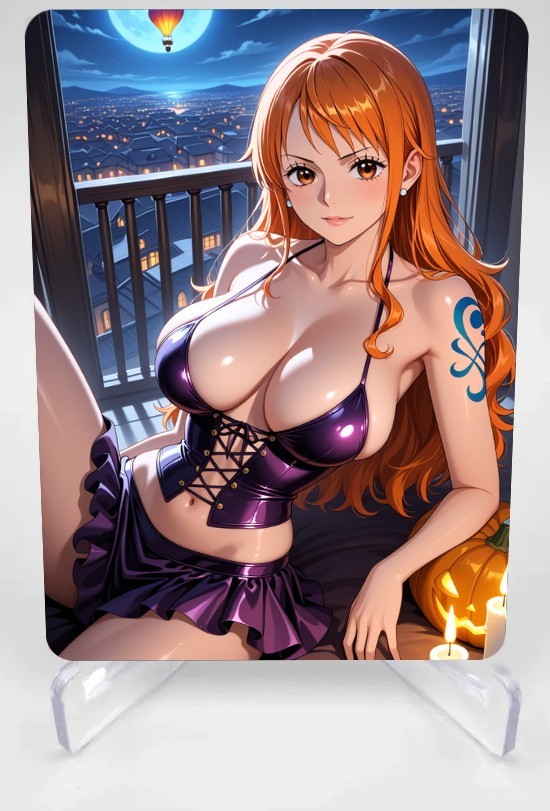Stampa artistica anime Nami - Card/4x6/5x7 Waifu da collezione OP-NAM-461