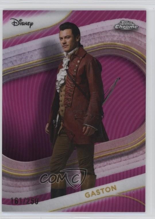 2025 Topps Chrome Disney rifrattore rosa /250 Gaston #131 07wh
