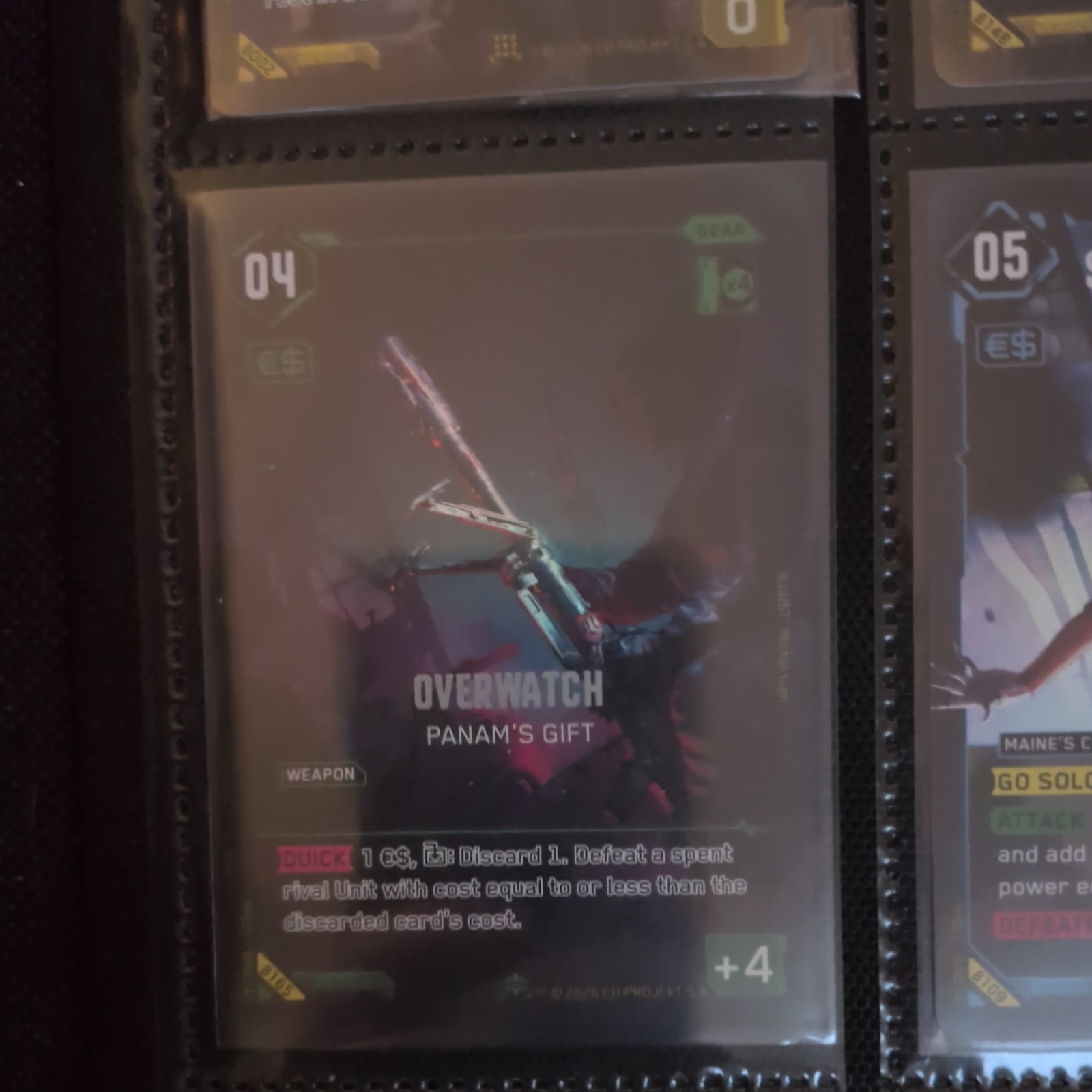 Cyberpunk TCG Overwatch Regalo di Panam Iconico Raro 165