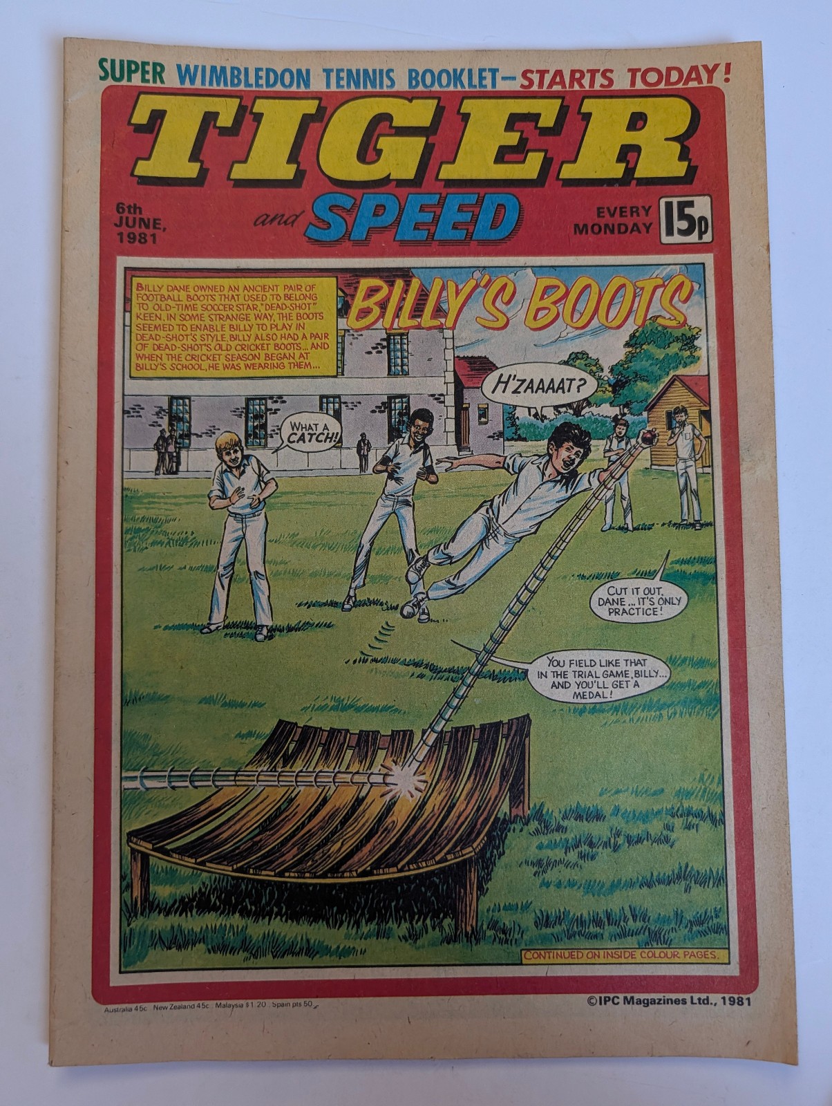 Tiger and Speed Comic 6th June 1981, IPC Magazines Ltd.