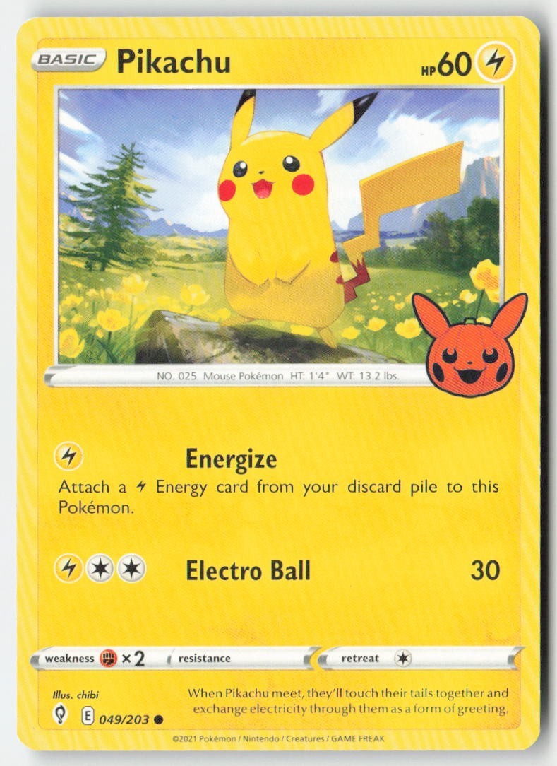 Pokemon - Pikachu #049/203 Regular - Trick or Trade BOOster