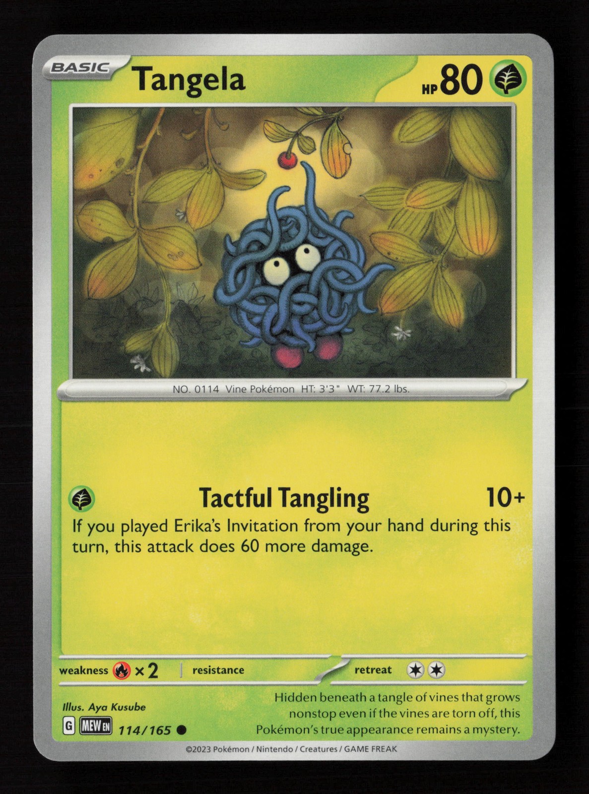 Carta Pokemon Tangela 114/165 Scarlatto e Viola 151