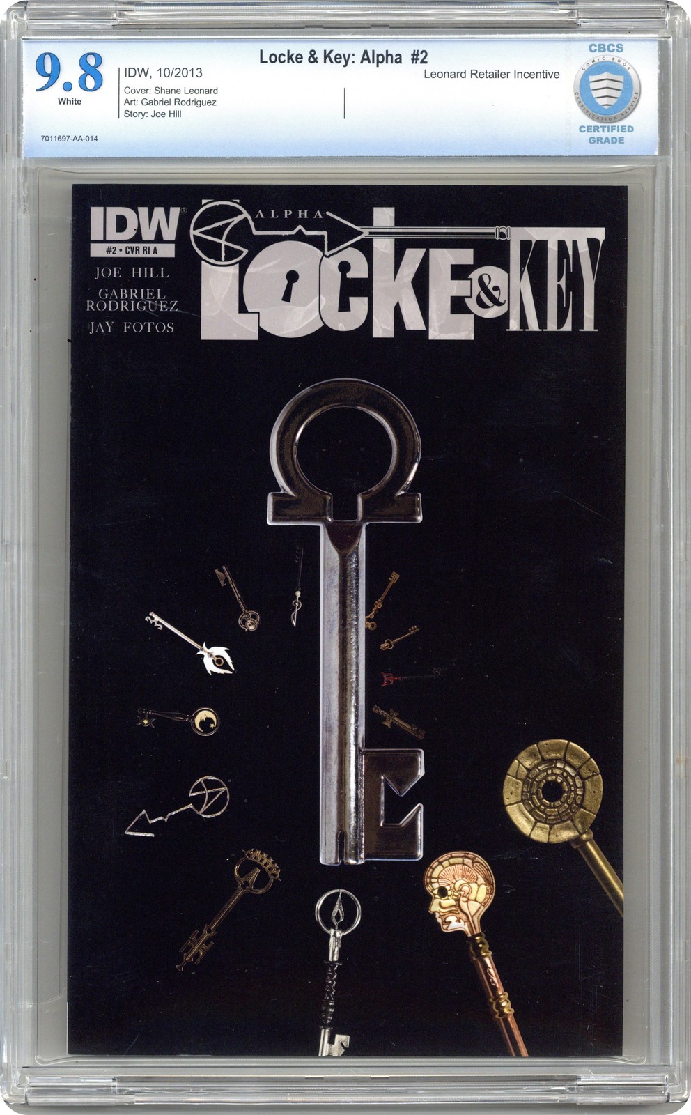 Locke and Key Alpha #2RIA Leonard 1:10 Variant CBCS 9.8 2013 7011697-AA-014